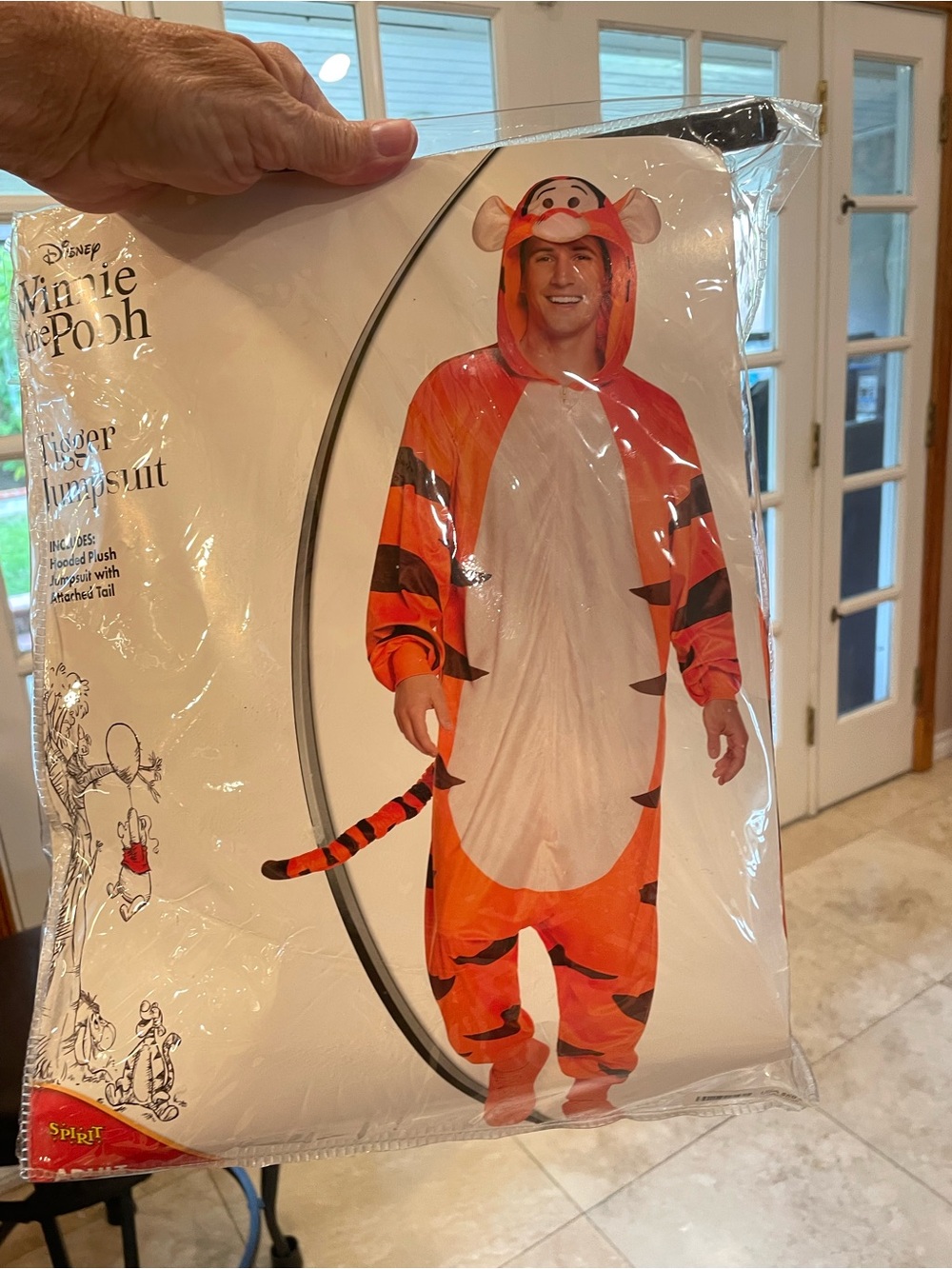 Spirit Orange and White Tigger Hooded Adult Costume COSTUMES AS IS !